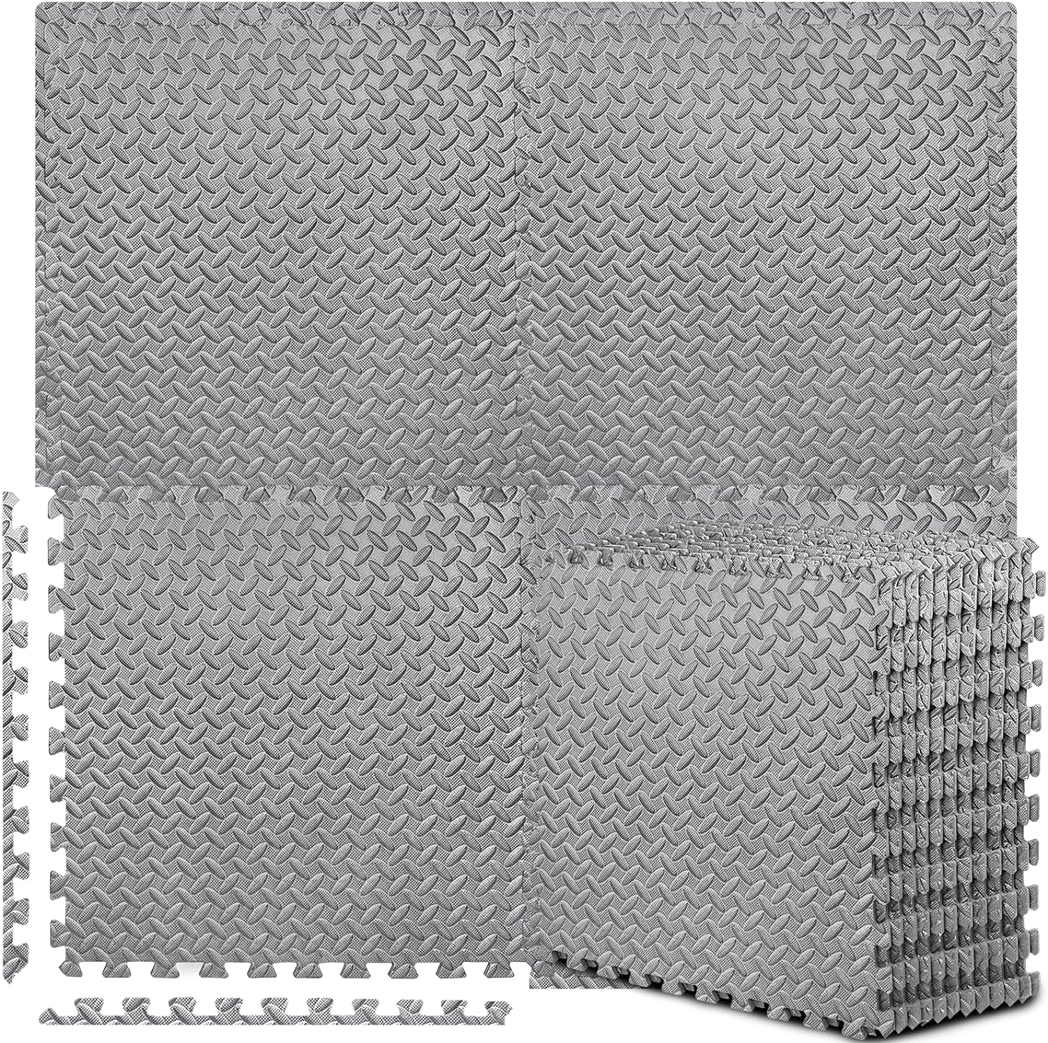 パズルエクササイズマット 12/24/48 タイルインターロッキングフォームジムマット 24 インチ x 24 インチ Eva フォームフロアタイル保護床マットジム機器用 PAIDU