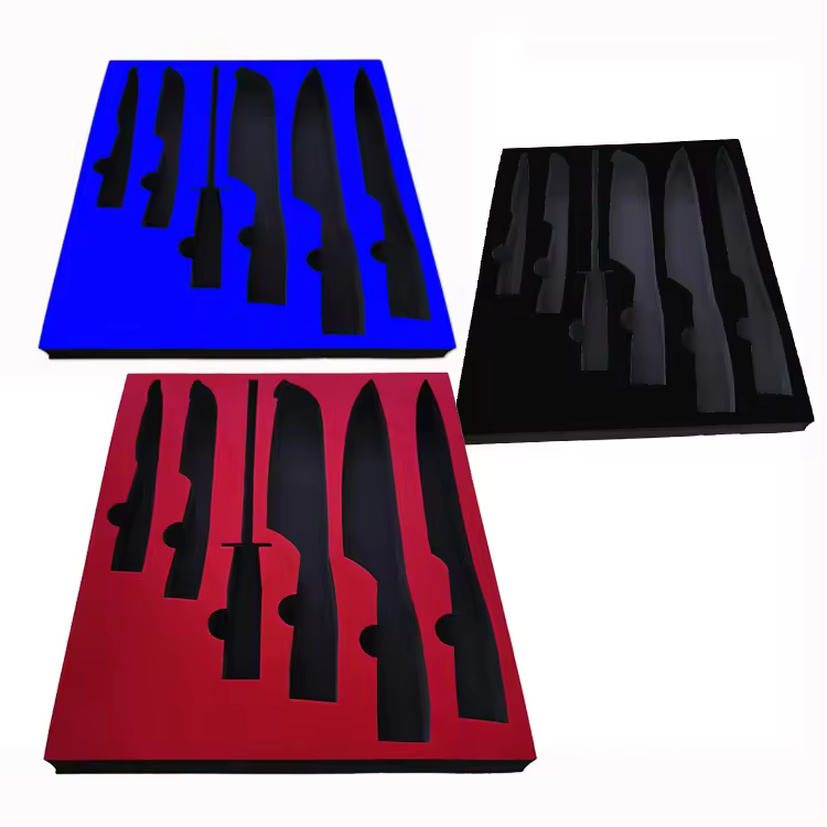 Paidu Factory custom fashionable high quality High-end luxury Die cut velvet cosmetic EVA foam bottle box insert for display