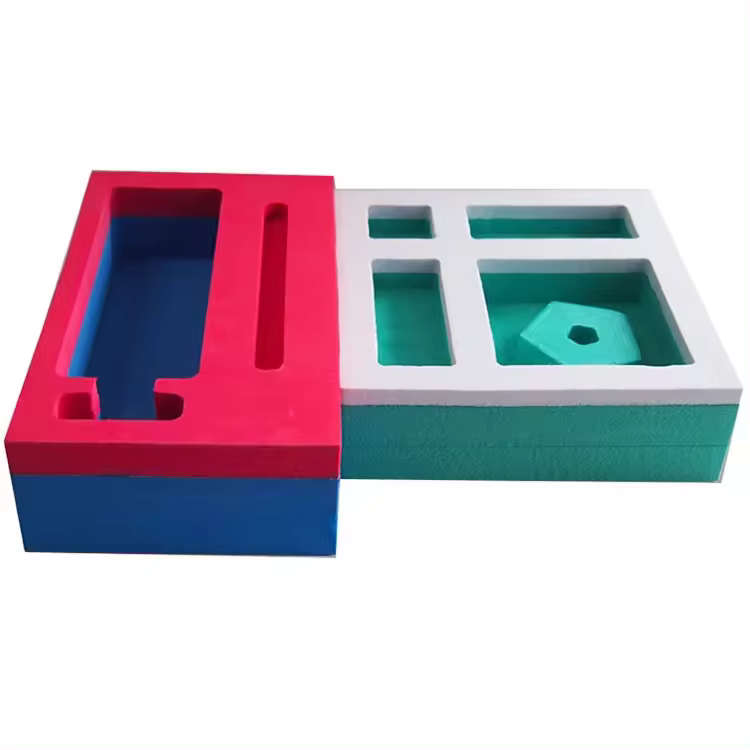 Paidu Factory custom high density white hard eva foam packing machine box foam insert blocks with different depth