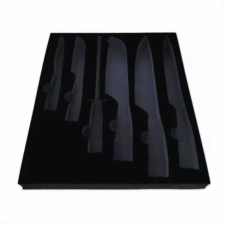 Paidu Factory Custom Hot Selling High Quality EVA Foam Insert Velvet Sponge Insert Packaging for Knife Fork Spoon Packing